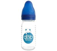 dBb Remond - Biberon Régul’Air 110 ml Verre - Tétine Nouveau Né Anticolique Silicone - Débit Régulier Et Sécurisé - Confort, Bien-Être Pour Bébé Dès Naissance - Accessoire Hygiénique - Bleu Océan