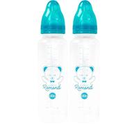 dBb Remond - Biberon Régul’Air 360 ml en Polypropylène - Tétine Anticolique 2ème Âge 4 mois + en Silicone - 3 Débits Variables - Résistant à la Chaleur - Sans BPA - Fabrication Française - Turquoise