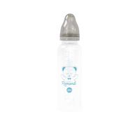 dBb Remond - Biberon Régul’Air - Polypropylène - Tétine Anti-Colique, Silicone 3 Débits Variables - 2ème Âge 4 mois + - Résistant à la Chaleur - Sans BPA - Fabrication Française - Gris - 360 ml