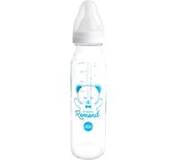 dBb Remond - Biberon Régul'Air 240 ml en Verre - Tétine NN Anticolique en Silicone Débit Régulier - Nouveau-né 0 à 4 Mois - Résistant Chaleur - Sans BPA - Fabrication Française - Blanc
