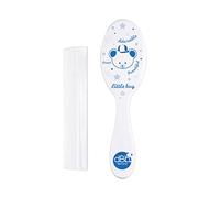 dBb Remond - Brosse et Peigne Bébé Doux et Sûrs - Poils en Soie Naturelle - Parfum Arômes Fleurs et Agrumes - Décor « Little Boy » - Dès Naissance - Fabriqués En France