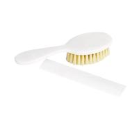 dBb Remond Brosse et Peigne pour Bébé - Brosse à poils en Soie Naturelle - Bébé Naissance - Fabriqués en France - Blanc - Coffret Toilette Nouveau-Né Fille & Garçon