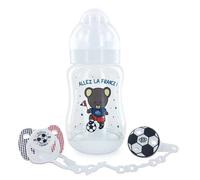 dBb Remond Coffret Foot Blanc composé d'1 biberon 1 sucette + attache sucette