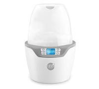 dBb Remond - Duo Stéril'Chauffe - Stérilise Biberons & Accessoires - Réchauffe Biberons & Petits Pots à 37°C - Cuit à la Vapeur - Programmable - Arrêt Automatique - Blanc & Gris