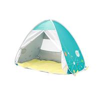 dBb Remond - Grande Tente Anti-UV Bébé - Protection Solaire UPF 50+ - Abri Plage Pop Up 2 Personnes - Tapis de Sol & Moustiquaire Intégrés - H90 x L120 x P70 cm - Jaune & Turquoise