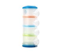 dBb Remond - Lot 4 Boîtes Doseuses Lait en Poudre Bébé - Compartiments Empilables 60 g - Becs Verseurs Pratiques et Couvercles Hermétiques - Accessoire Nomade, Hygiénique pour Parents Organisés