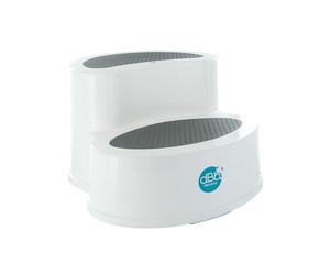 dBb Remond - Marchepied Enfant Base Antidérapante - 2 Marches Recouvertes de Caoutchouc - Tabouret Enfant - À Partir de 24 mois - Sécurité et Stabilité - H21 x P37 x l32 cm - Blanc