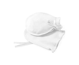 dBb Remond Moufles Bébé Coton - Protection Griffures Nouveau-Né - Lien Satin Réglable - Confort Doux & Respirant - Couleur Blanche