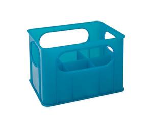 dBb Remond Porte-Biberons - Casier de Rangement 6 Biberons - Organisateur Bébé pour Réfrigérateur & Cuisine - Boîte de Stockage Turquoise Translucide - Sans BPA