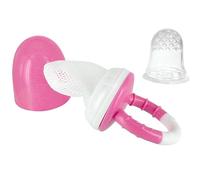 dBb Remond Sucette Découverte Grignoteuse pour Bébé, Tétine Grignoteuse Sans BPA, Filet & Téterelle en Silicone, Tétine Anti-Étouffement, Accessoire Diversification Alimentaire 6 Mois+, Rose