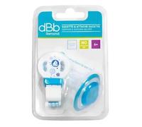 dBb Remond Sucette Physiologique Silicone 2ème âge + Attache Sucette Coloris Bleu