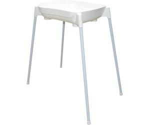 dBb Remond Support Baignoire Bébé Grand Modèle - Stable et Sécurisé - Pieds Amovibles Antidérapants en Métal Rilsanisé Blanc - Tuyau de Vidange - H83 x L100 x l53 cm - pour Baignoires 4 Mois et +