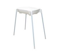 dBb Remond Support Baignoire Bébé Grand Modèle - Support Baignoire Bébé Pieds Amovibles Antidérapants - en Métal rilsanisé Blanc - Tuyau de vidange - H83 x L100 x l53 cm
