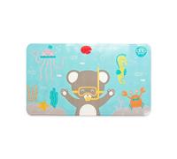 dBb Remond Tapis Bain Bébé Antidérapant - 112 Ventouses - Adhérence Maximale - Indicateur Thermique Intégré >37°C - Tapis De Baignoire Bébé Sécurisé Ludique, Décor Ourson - 69 X 40 Cm