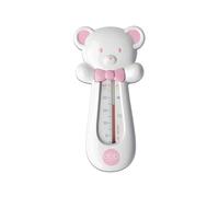 dBb Remond Thermomètre de Bain Bébé Flottant - Thermomètre Eau Bain Sécurité - Indicateur Température Bleu Vert Rouge - Ourson Blanc & Rose - Nouveau-né & Enfant