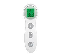 dBb Remond - Thermomètre Médical Frontal Bébé - Numérique Sans Contact - Sonde Infrarouge Précise et Rapide - Écran LCD Clair - Prise Température Sécurisée - Pour Toute La Famille - Blanc & Gris