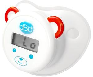 dBb Remond Thermomètre Sucette Bébé Digital - Thermomètre Médical Numérique - Tétine Silicone Physiologique - Prise de Température en 3 min - Arrêt Automatique - Capuchon Hygiénique - Blanc