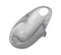 dBb Remond Transat de Bain Bébé - Forme Ergonomique - Appui-Tête Mousse - Position Inclinée - Trou Évacuation Eau - 3 Ventouses Maintien - L50 x l23 x H25 cm - Pour Bébé 0-6 Mois - Gris