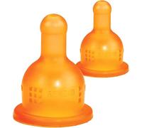 dBb Remond Varitétine 2ème Âge 4 Mois+ Anti Aérophagique en Caoutchouc Naturel, Régulateurs d’Air limitent les Coliques, 3 Débits, Tétine pour Liquides Épais, Fabriquée en France, 2 Tétines