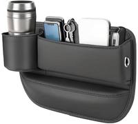 DBCFL Organisateur D'écart de Siège de Voiture pour Nissan Sway Sylphy Skyline Teana Titan Tiida Terra, Car Seat Gap Storage Organizer Organisateur de Siège Poche Latérale,Driver Side Black