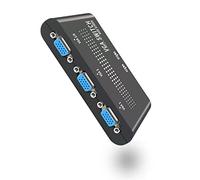 DBEIXIWEI Boîtier de commutation VGA, 2 ports VGA SVGA Adaptateur de partage de moniteur 2 en 1 ou 1 entrée 2 sorties pour moniteur PC TV