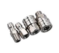 DBEIXIWEI Lot de 4 adaptateurs NPT pour nettoyeur haute pression 6,35 mm avec verrou à bille sans fuite Max 5000 PSI pour le nettoyage