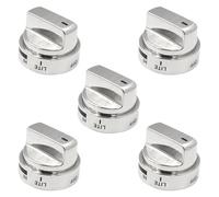 DBEIXIWEI Lot de 5 boutons de commande rotatifs AEZ73453509 en acier inoxydable pour cuisinière LG LRG3093ST/00/02