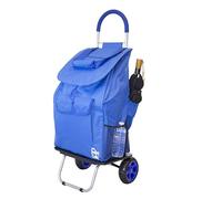 dbest Products Chariot d'épicerie Pliable, Polyester, Bleu, Plus Grand