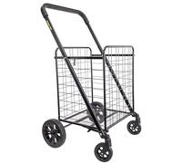 dbest Products Cruiser Cart Deluxe 2 Panier à Linge Pliable à roulettes Compact Léger Pliable Noir