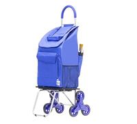 dbest products Grand Chariot de Course Pliable pour escalier Bleu