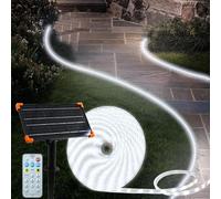 DBFAIRY 15M Ruban LED Solaire Extérieur, 540 LEDs Bande LED IP68 Étanche, Bande LED solaire avec Télécommande, Minuterie, pour Jardin, Terrasse, Balcon (Blanc)