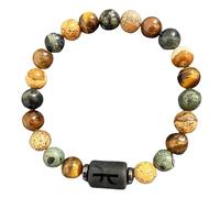 DBHDG Bracelet à perles du zodiaque pour homme - Pulsera Para Hombre lesté avec perles en pierre naturelle, bijou de guérison spirituelle à offrir (Poissons)
