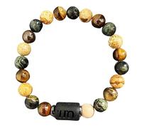 DBHDG Bracelet à perles du zodiaque pour homme - Pulsera Para Hombre lesté avec perles en pierre naturelle, bijou de guérison spirituelle à offrir (Vierge)