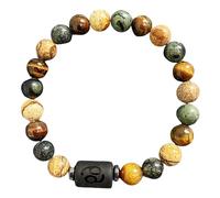 DBHDG Bracelet à perles du zodiaque pour homme - Pulsera Para Hombre lesté avec perles en pierre naturelle, bijou de guérison spirituelle à offrir (Cancer)