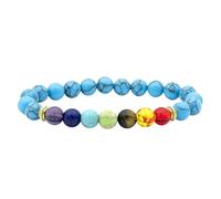 DBHDG Bracelet Pierre Naturelle | Chakra Équilibrant en Pierres Minérales - Bijou Énergétique pour Homme & Femme (type-7)