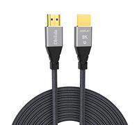 Dbilida Câble à fibre optique HDMI 2.1 7 M, câble 8K/4K, prise en charge 48 Gbps, 60 Hz/120 Hz, Dynamic HDR, eARC, compatible avec PS5, Xbox Series X