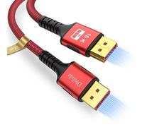 Dbilida Câble DisplayPort 2.1/2.0 3m, DP 16K @ 60Hz, 8K @ 120Hz, 4K @ 240Hz/165Hz/144Hz, 2K @ 360Hz, 80 Gbps, HDR, DSC1.2a, G-Sync/Free-Sync Pour Moniteur de Jeu, Carte