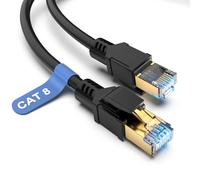 Dbilida Câble réseau, câble Ethernet Cat 8, 30 m, 40 Gbit/s, 2000 MHz, 26 AWG S/FTP, intérieur et extérieur, câble LAN Cat 8, câble patch étanche, résistant aux UV, pour routeur PS5, commutateur de