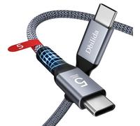 Dbilida Câble Thunderbolt 5 de 5 m, 240 W PD, 20 Gbit/s, 4K @ 60 Hz, câble d'affichage USB 4 2.0 pour Thunderbolt 4/5, iPhone 17/16, Razer Blade, SSD, MacBook Pro M4 M5, Mac mini
