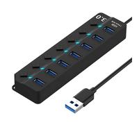 DBIT-Adaptateur multi-hub USB 3.0/2.0,répartiteur 7 en 1,commutateur indépendant S6,accessoires pour ordinateur de bureau et portable,câble de 30cm - Type 7 IN 1 USB HUB #C