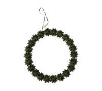 DBKD Couronne décorative Paper flake wreath Ø35 cm Green