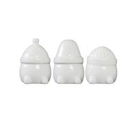 DBKD Décoration de Noël Hipster Triplets Lot de 3 Shiny white