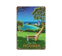 DBKGHIEDHG Noumea New Caledonia Skyline, plaque en métal rétro vintage pour décoration murale de maison, café (30 x 40 cm, 622
