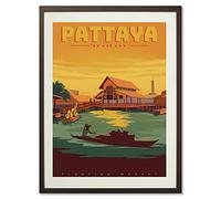 DBKGHIEDHG Plaque en métal Thaïlande Pattaya - Décoration murale vintage rustique - Pour café, bar, chambre à coucher, maison - 20 x 30 cm