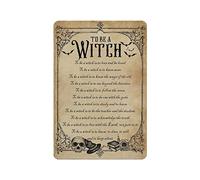 DBKGHIEDHG Plaque murale vintage en métal « To Be A Witch List » - Décoration murale amusante pour cuisine, bar, pub, café