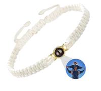DBLXYAN Bracelet avec image à l'intérieur, bracelet personnalisé avec photo personnalisée, bracelets d'identification pour femmes, cadeaux commémoratifs pour un être cher, Medium, Argent sterling,