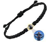 DBLXYAN Bracelet avec image à l'intérieur, bracelet personnalisé avec photo personnalisée, bracelets d'identification pour femmes, cadeaux commémoratifs pour un être cher, Medium, Argent sterling,