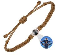 DBLXYAN Bracelet avec image à l'intérieur, bracelet personnalisé avec photo personnalisée, bracelets d'identification pour femmes, cadeaux commémoratifs pour un être cher, Medium, Argent sterling,