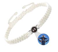 DBLXYAN Bracelet avec image à l'intérieur, bracelet personnalisé avec photo personnalisée, bracelets d'identification pour femmes, cadeaux commémoratifs pour un être cher, Medium, Argent sterling,