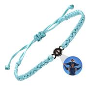 DBLXYAN Bracelet avec image à l'intérieur, bracelet personnalisé avec photo personnalisée, bracelets d'identification pour femmes, cadeaux commémoratifs pour un être cher, Medium, Argent sterling,
